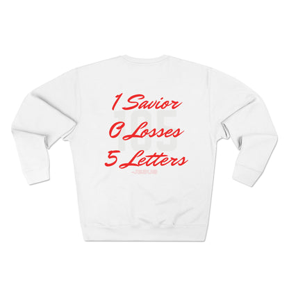 Adult 105 Christian Red and White Letters Crewneck