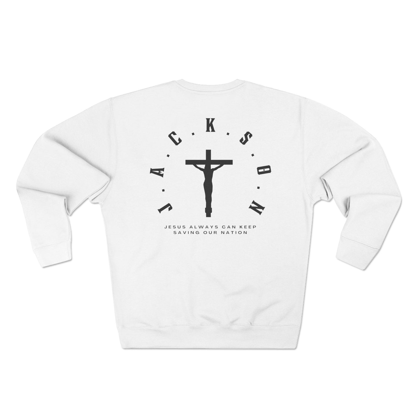 Jackson Black Cross & Letters Crewneck