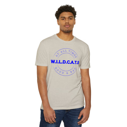 Wildcats Christian Blue Letters & Picture