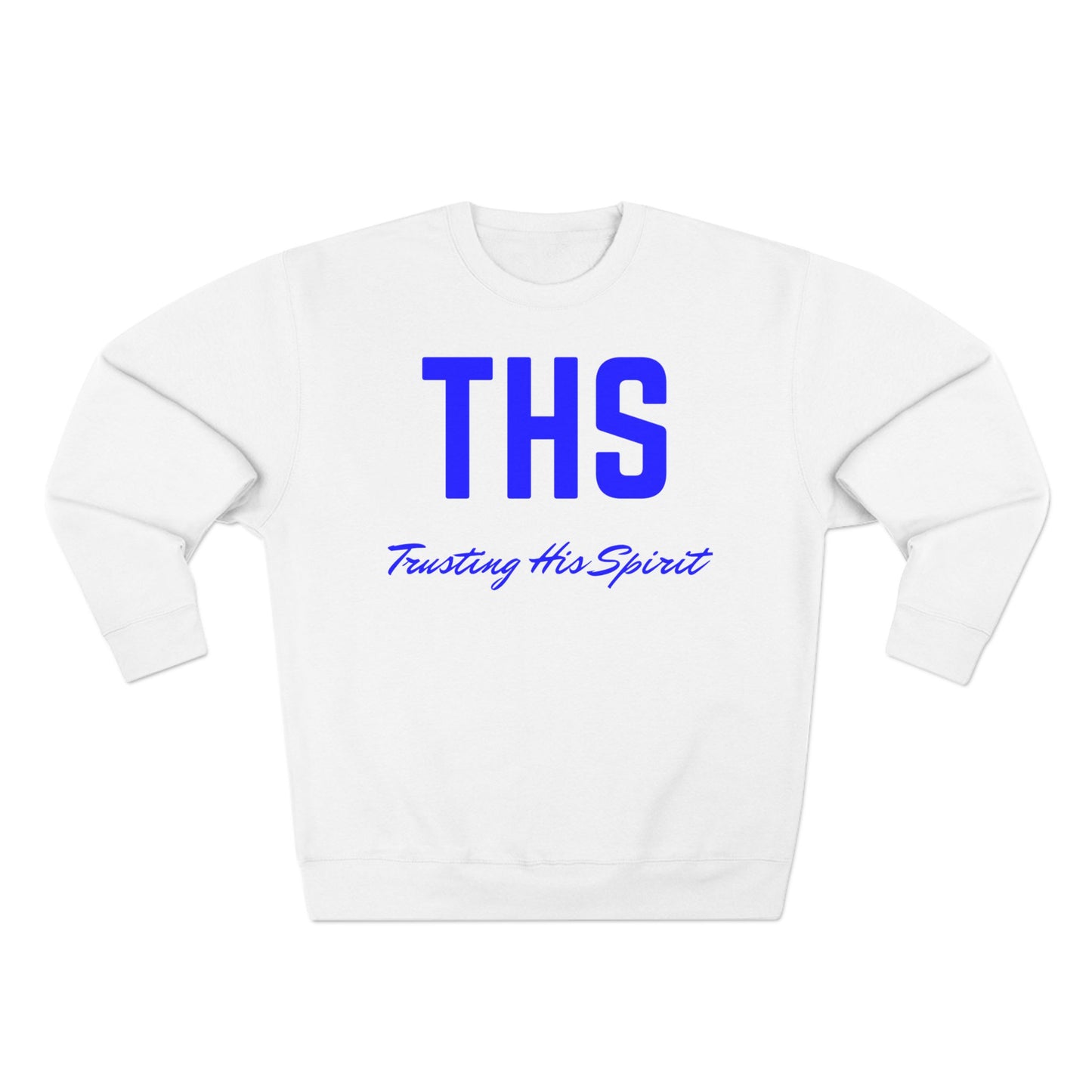 Adult THS Christian Blue Letters Crewneck