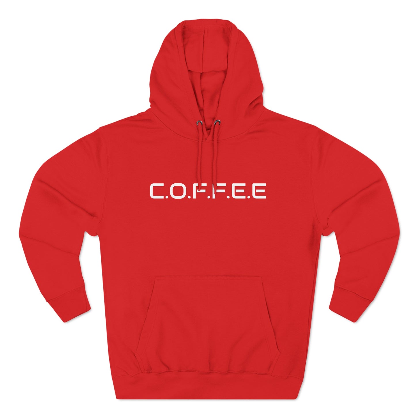 Adult Coffee Christian White Words Only Hoodie