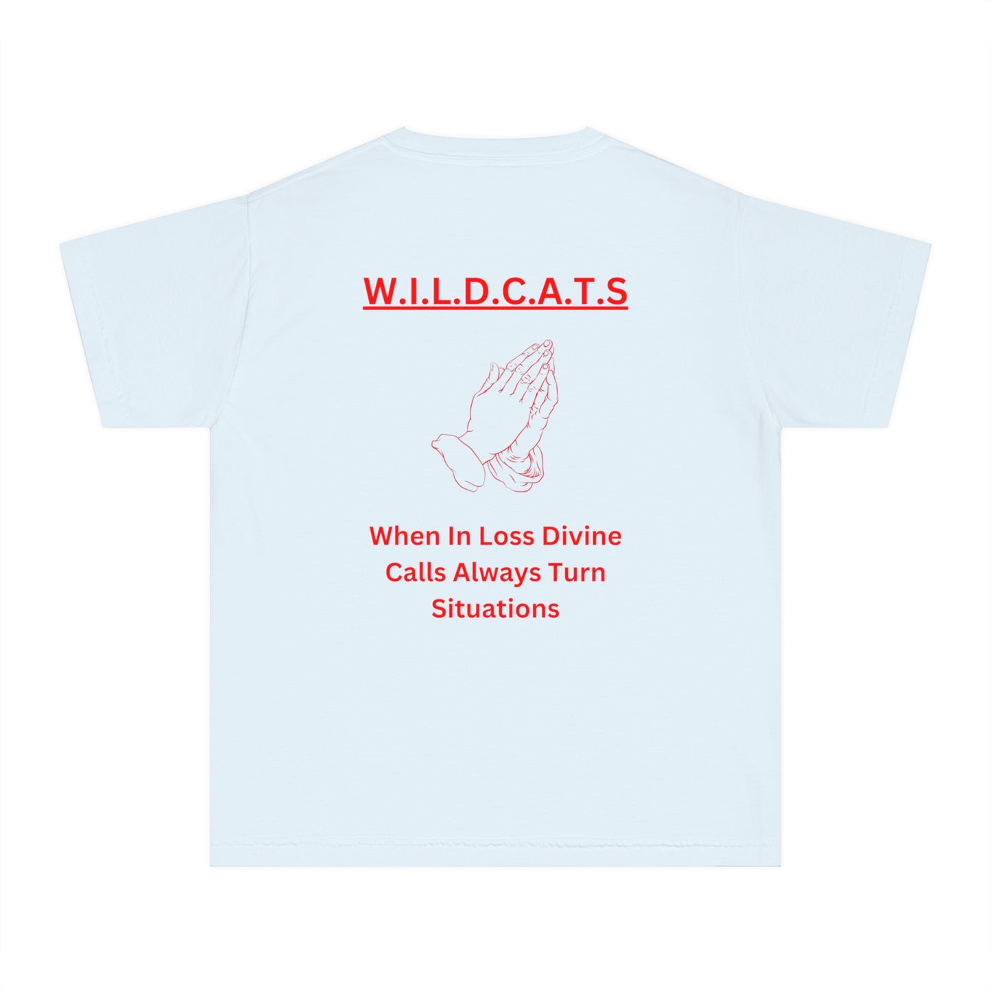 Youth Wildcats Christian Red Letters & Picture