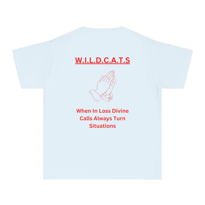 Youth Wildcats Christian Red Letters & Picture