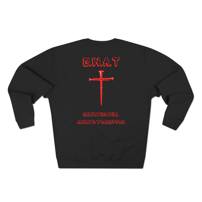 Swat Christian Red Words Crewneck