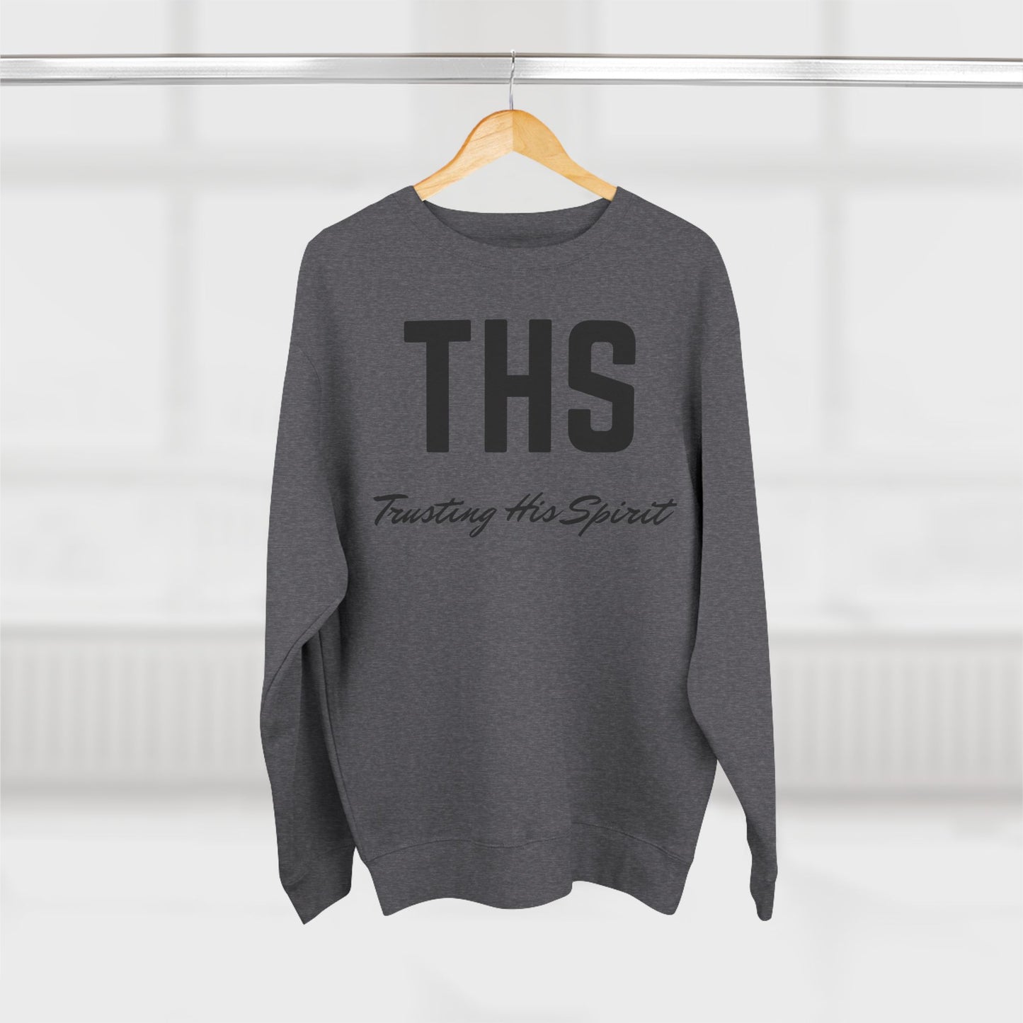 Adult THS Christian Black Letters Crewneck