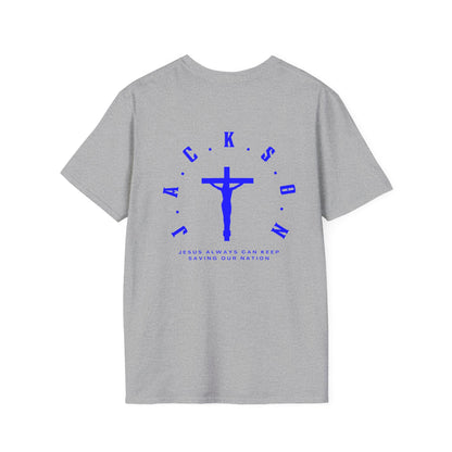 Jackson Believing Christian Blue Letters & Cross