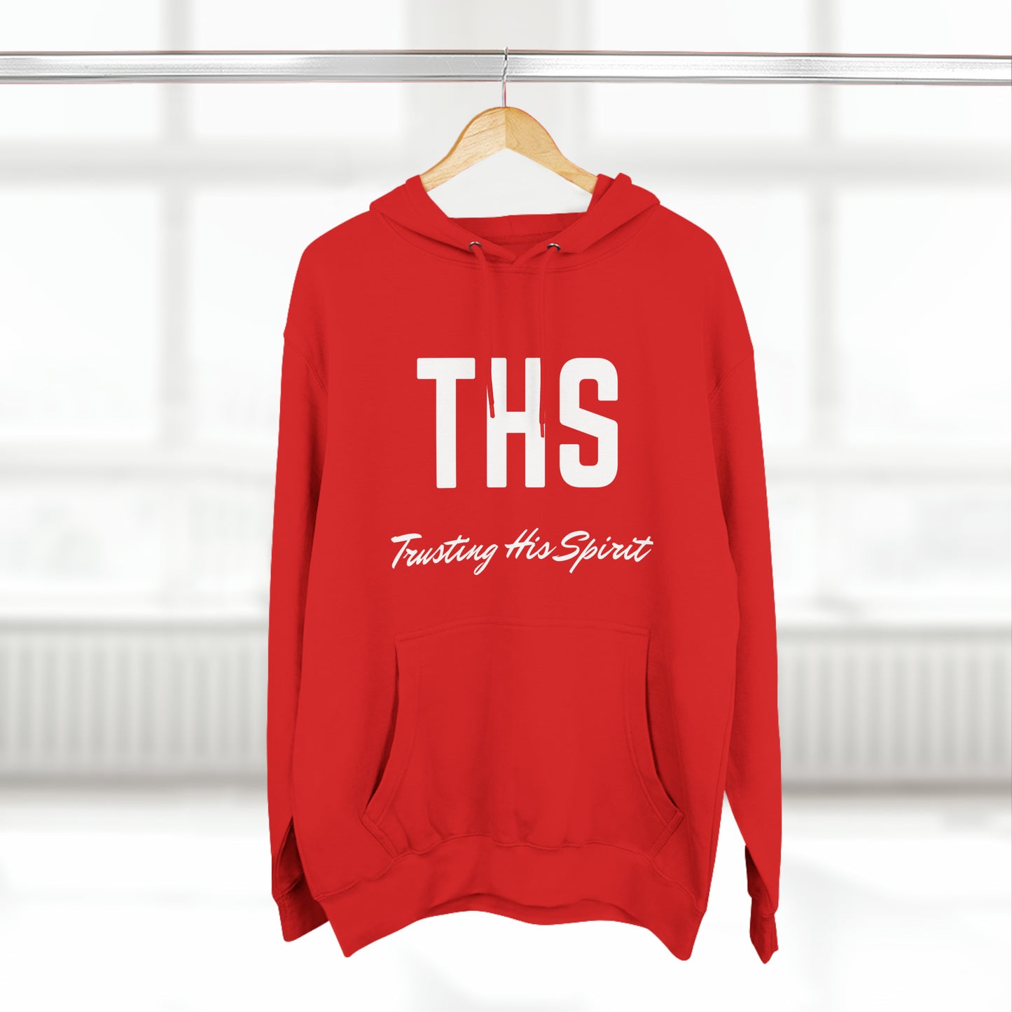 Adult THS Christian White Letters Hoodie