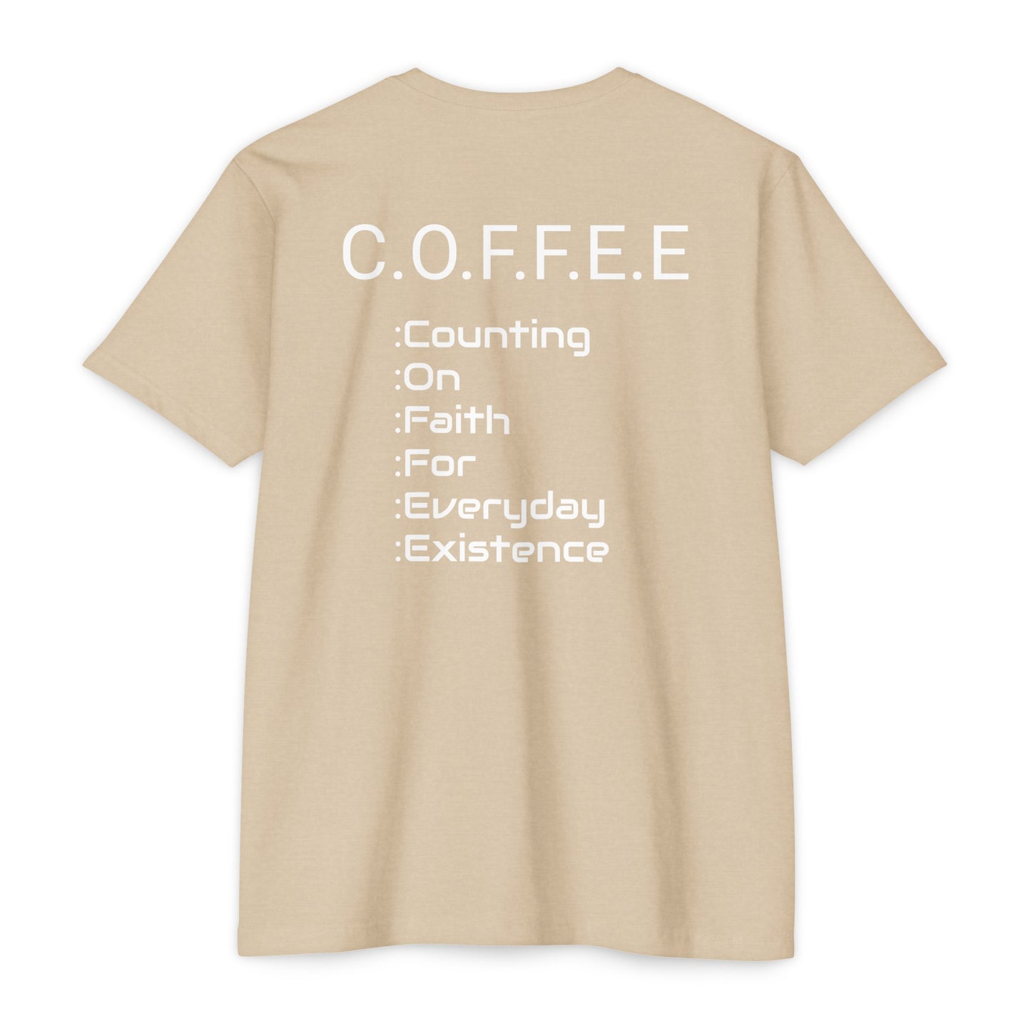 Adult Coffee Christian White Words Only Blended