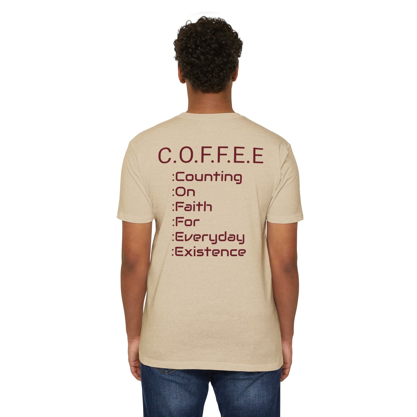 Adult Coffee Christian Marron Words Only Blended