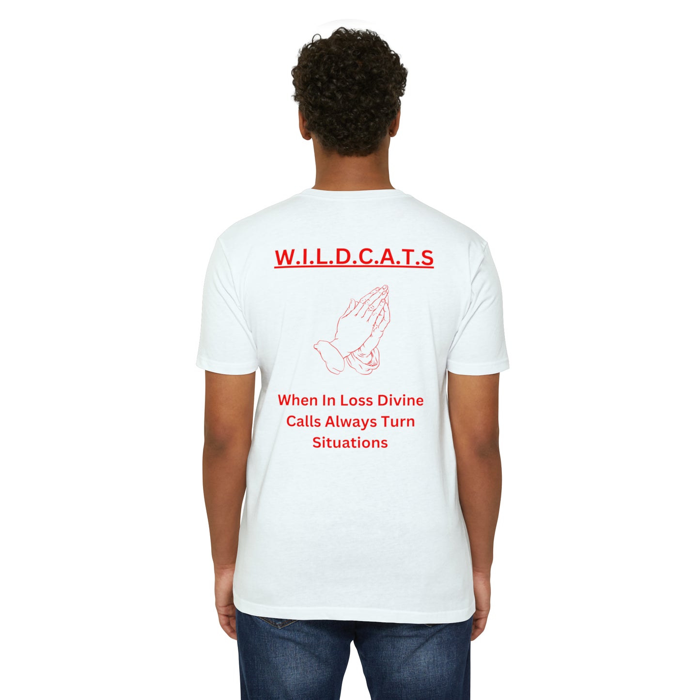 Wildcats Christian Red Letters & Picture