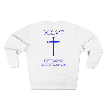 Swat Christian Blue Words Crewneck