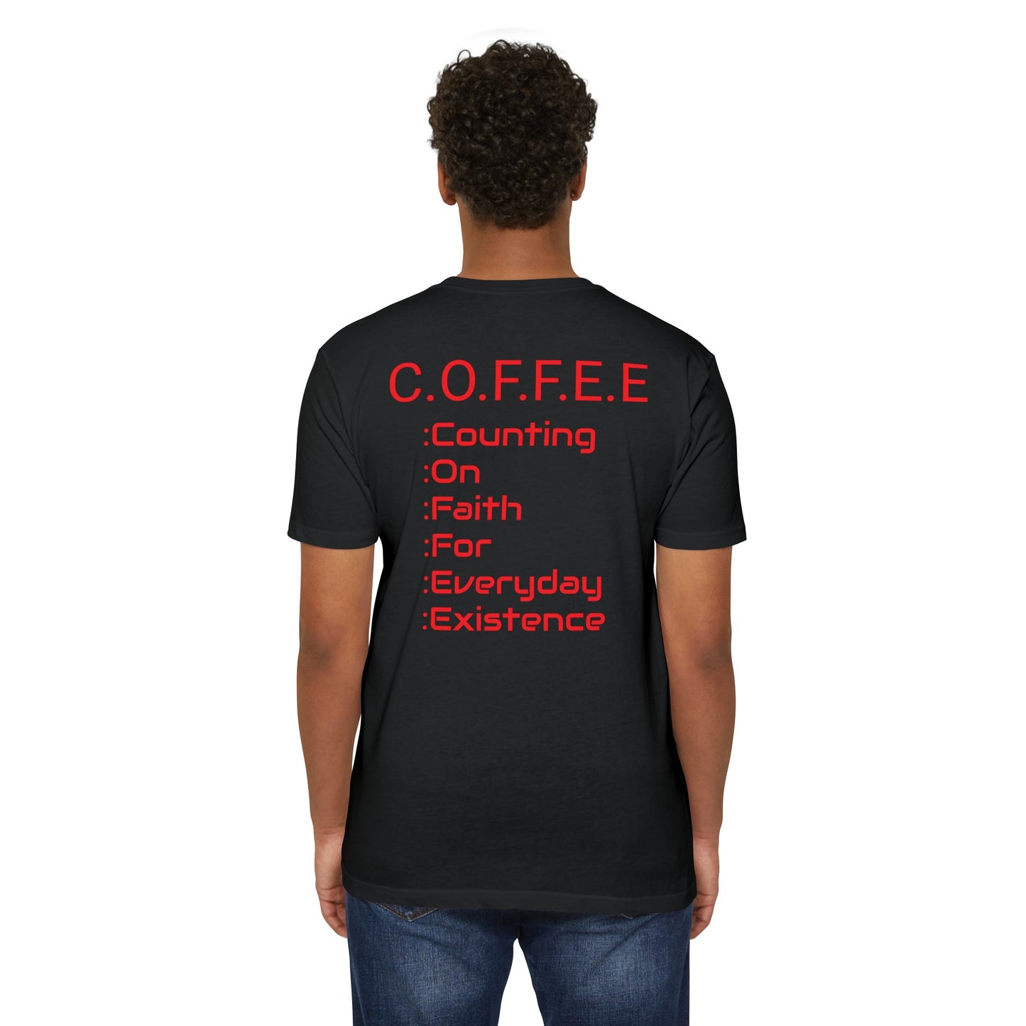 Adult Coffee Christian Red Words Only Blended