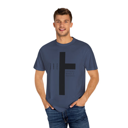 Adult T-Town Christian Black Letters & Cross