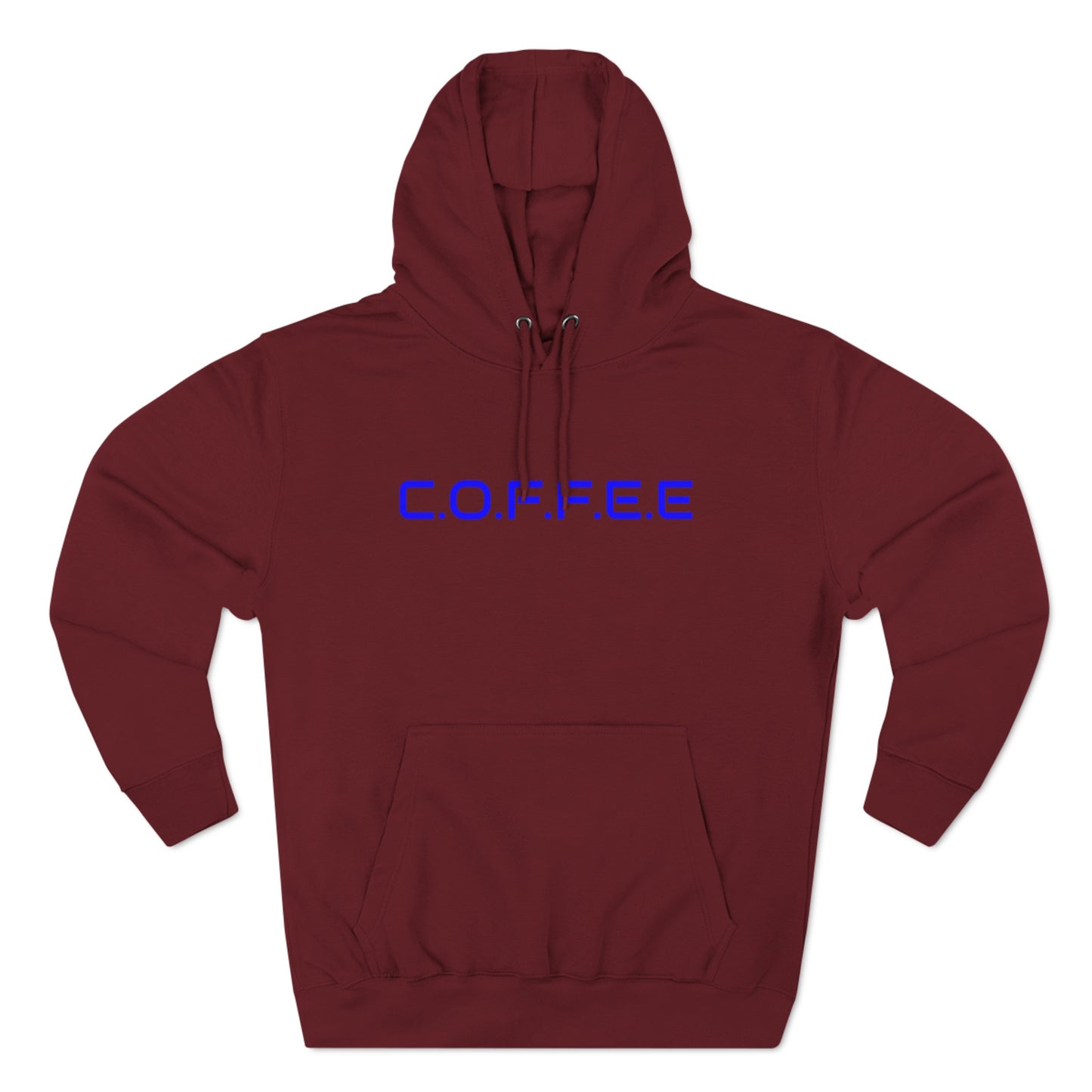 Adult Coffee Christian Blue Words Only Hoodie