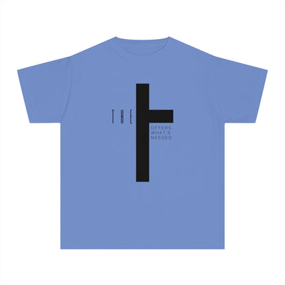 Youth T-Town Christian Black Letters & Cross