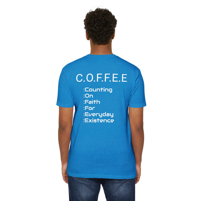 Adult Coffee Christian White Words Only Blended