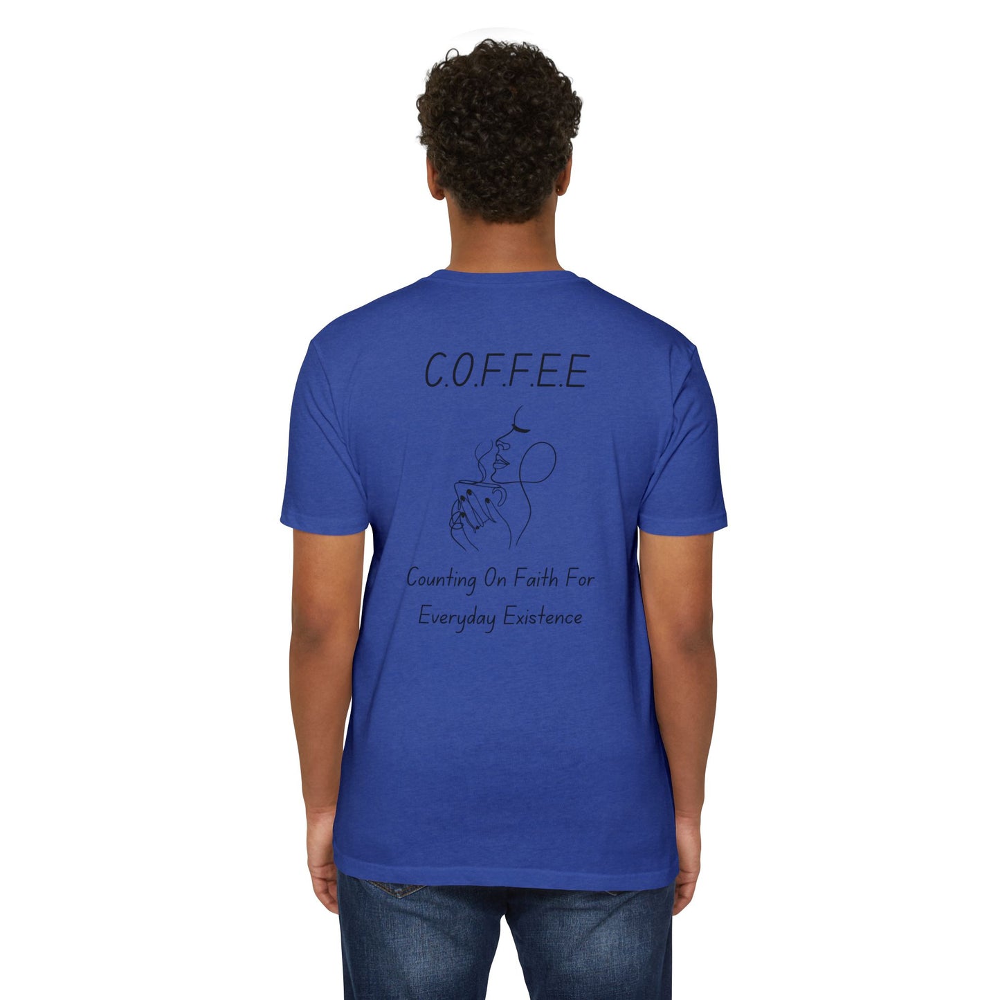 Specialty Adult Coffee Christian Blue Words & Woman Image