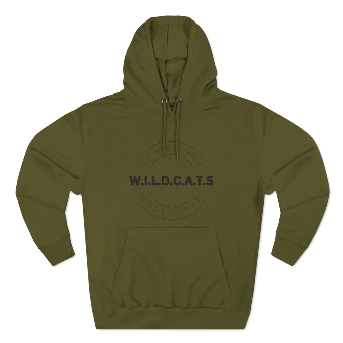 Wildcats Christian Black Letters & Picture Hoodie