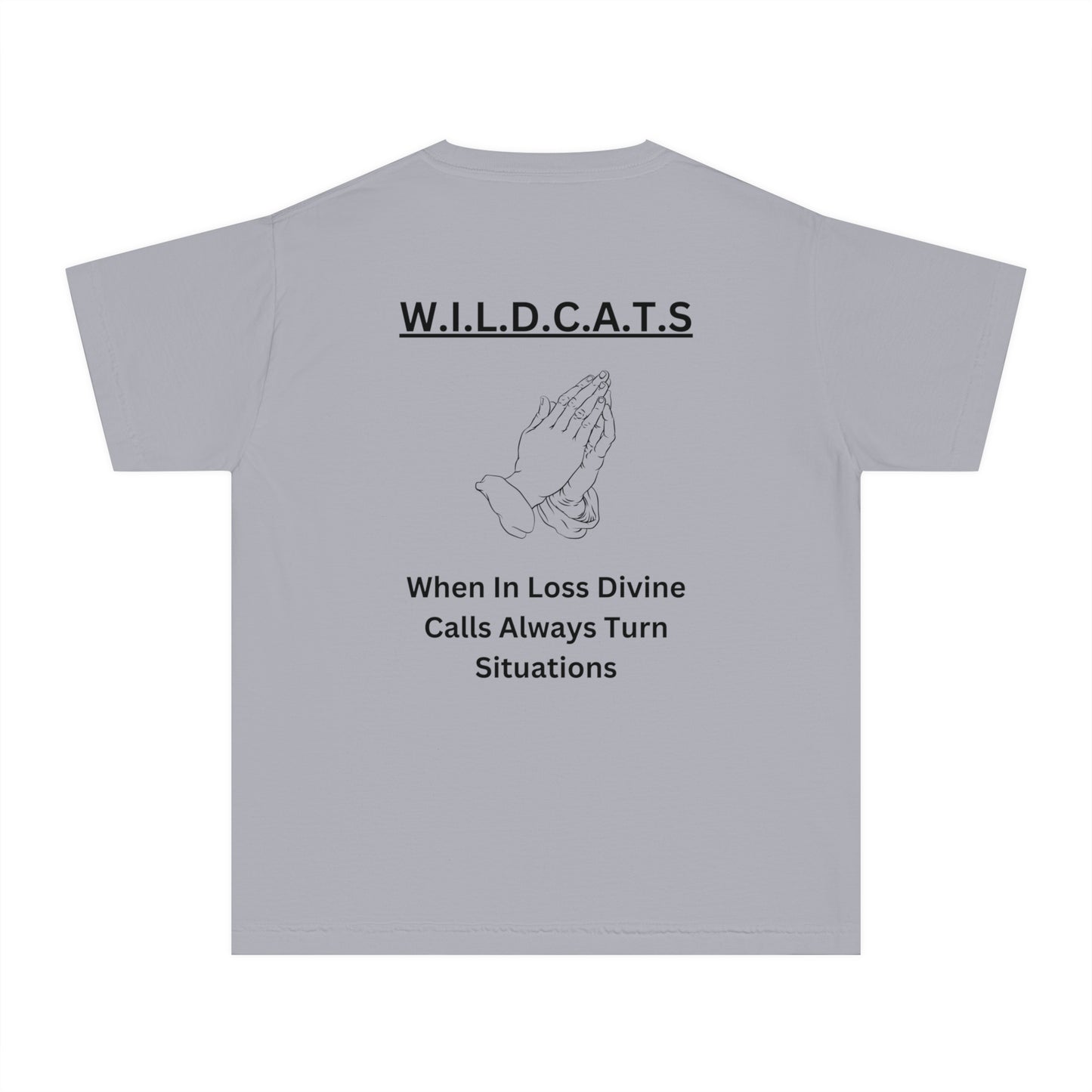 Youth Wildcats Christian Black Letters & Picture