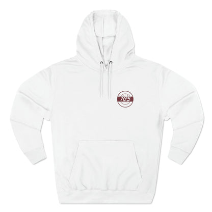 Adult 105 Christian Marron and White Letters Hoodie