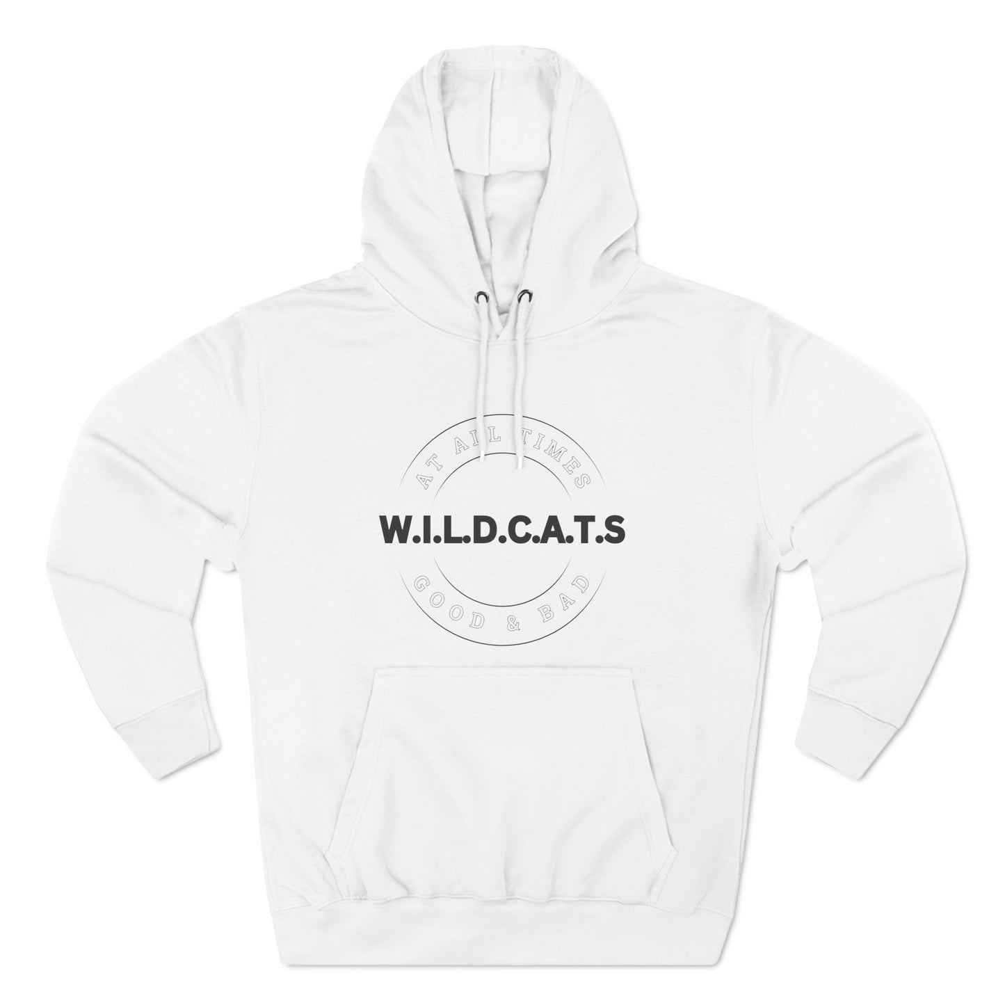 Wildcats Christian Black Letters & Picture Hoodie