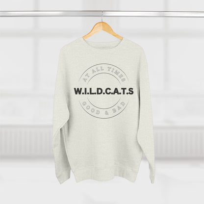 Wildcats Christian Black Letters & Picture Crewneck