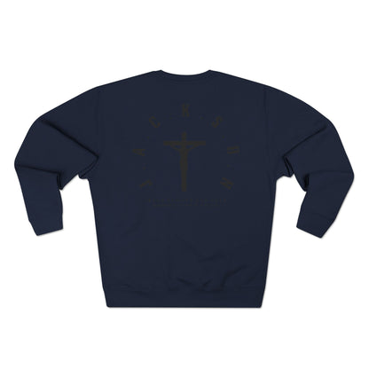 Jackson Black Cross & Letters Crewneck