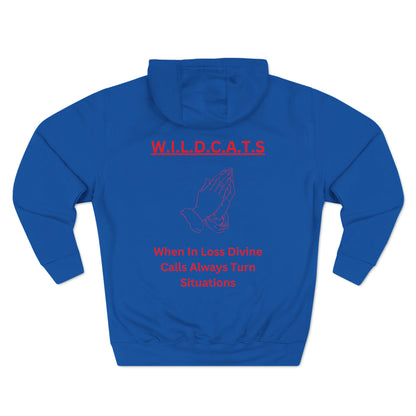 Wildcats Christian Red Letters & Picture Hoodie