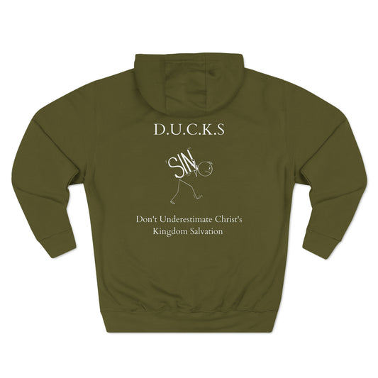 Ducks Christian White Words Hoodie