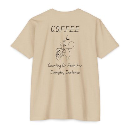 Specialty Adult Coffee Christian Blue Words & Woman Image