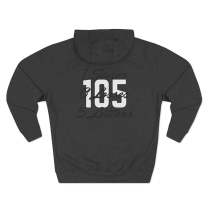 Adult 105 Christian Black and White Letters Hoodie