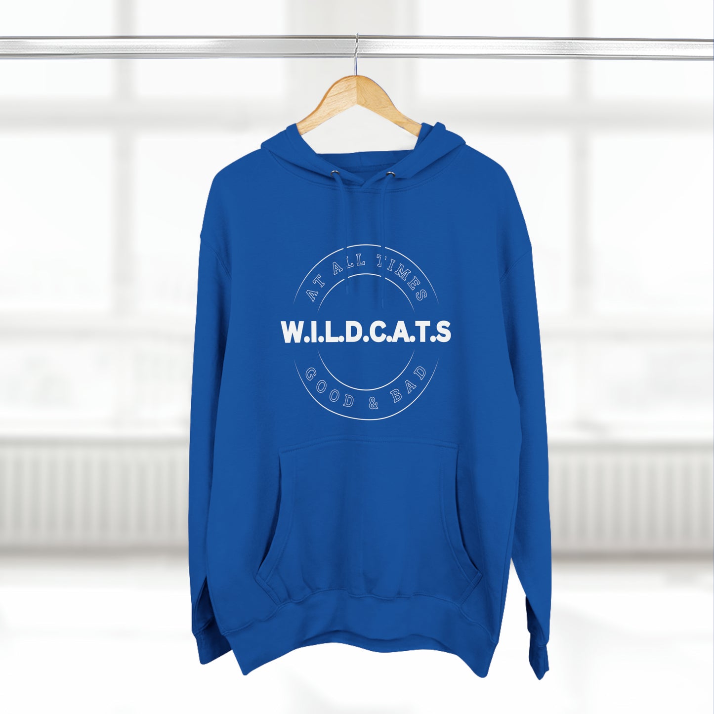 Wildcats Christian White Letters & Picture Hoodie