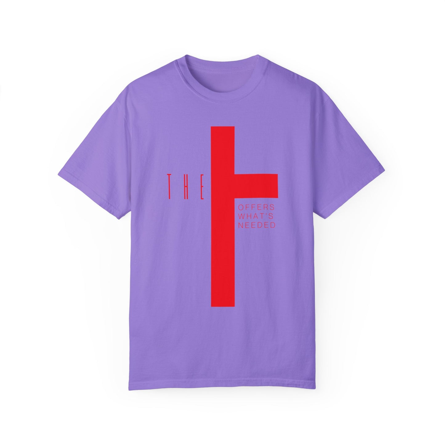 Adult T-Town Christian Red Letters & Cross