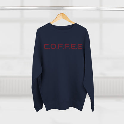 Adult Coffee Christian Marron Words Only Crewneck