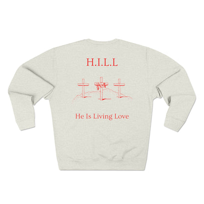 Hill Christian Red Words Crewneck