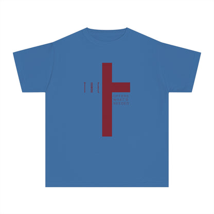 Youth Adult T-Town Christian Marron Letters & Cross