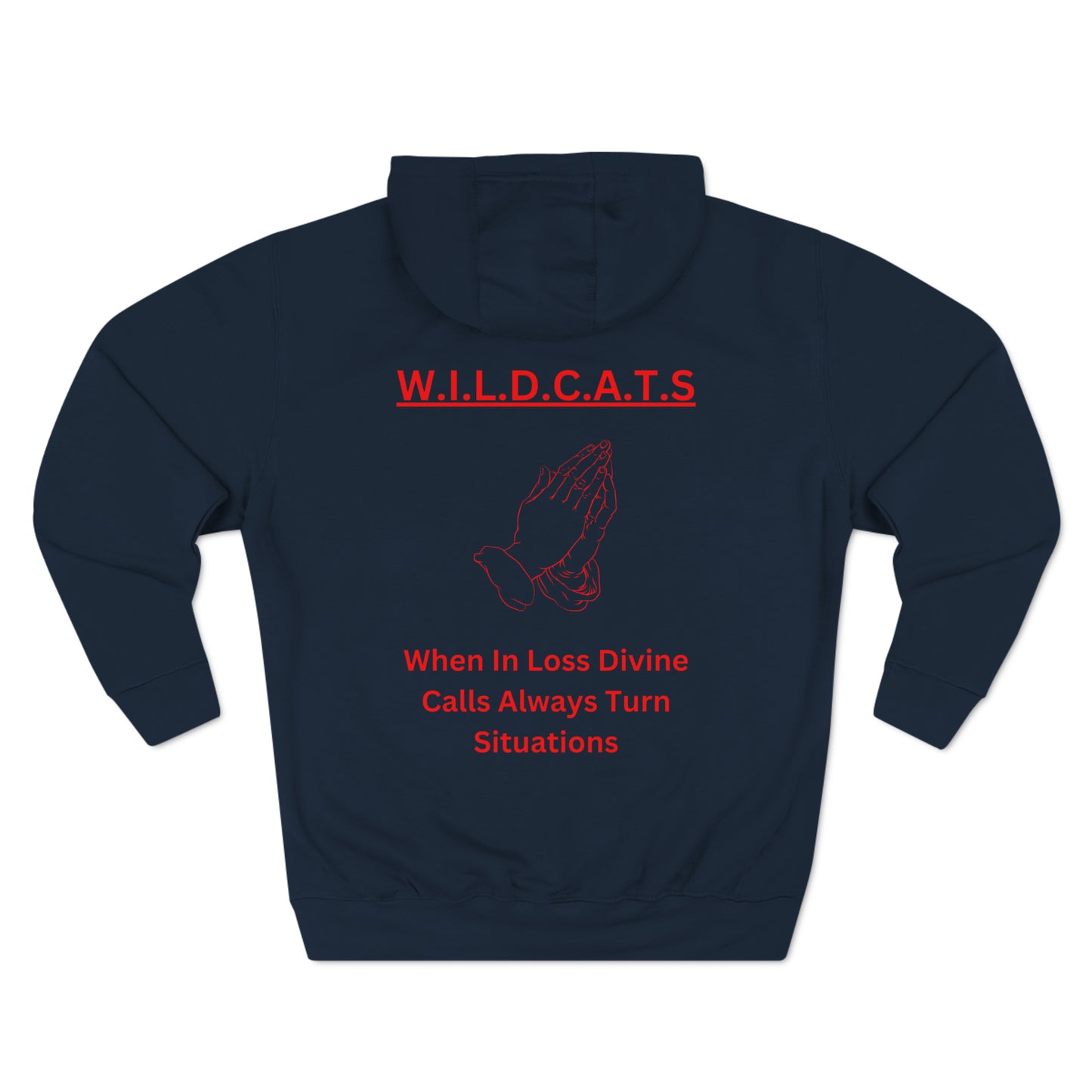 Wildcats Christian Red Letters & Picture Hoodie