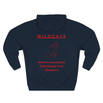 Wildcats Christian Red Letters & Picture Hoodie