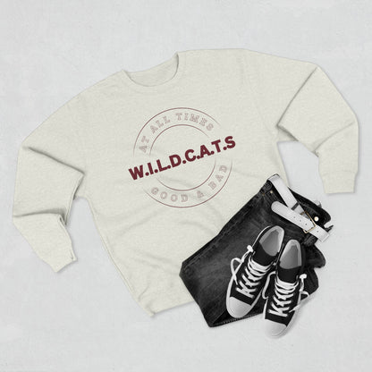 Wildcats Christian Marron Letters & Picture Crewneck