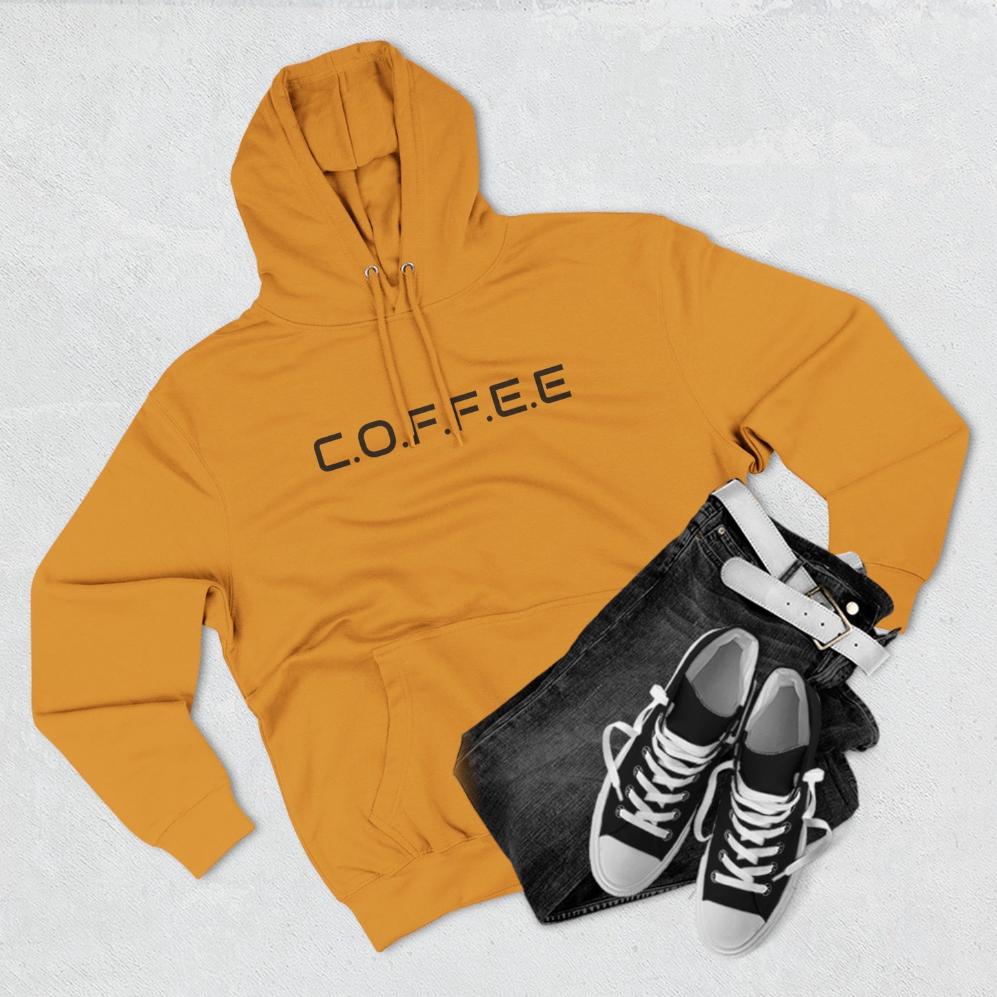 Adult Coffee Christian Black Words Only Hoodie