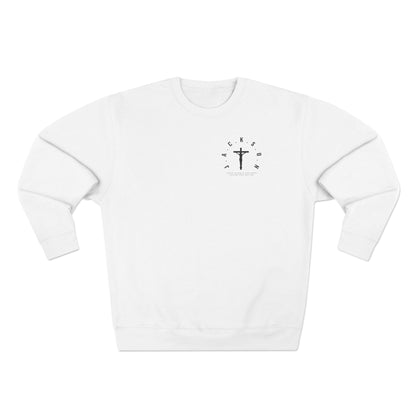 Jackson Black Cross & Letters Crewneck