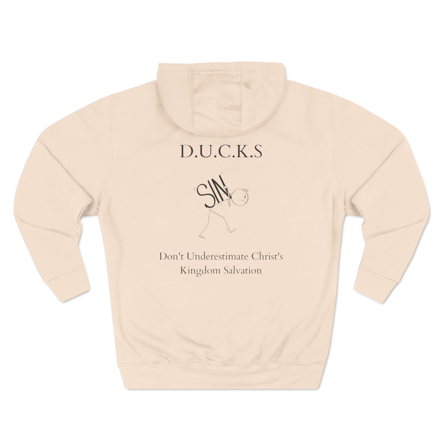 Ducks Christian Black Words Hoodie