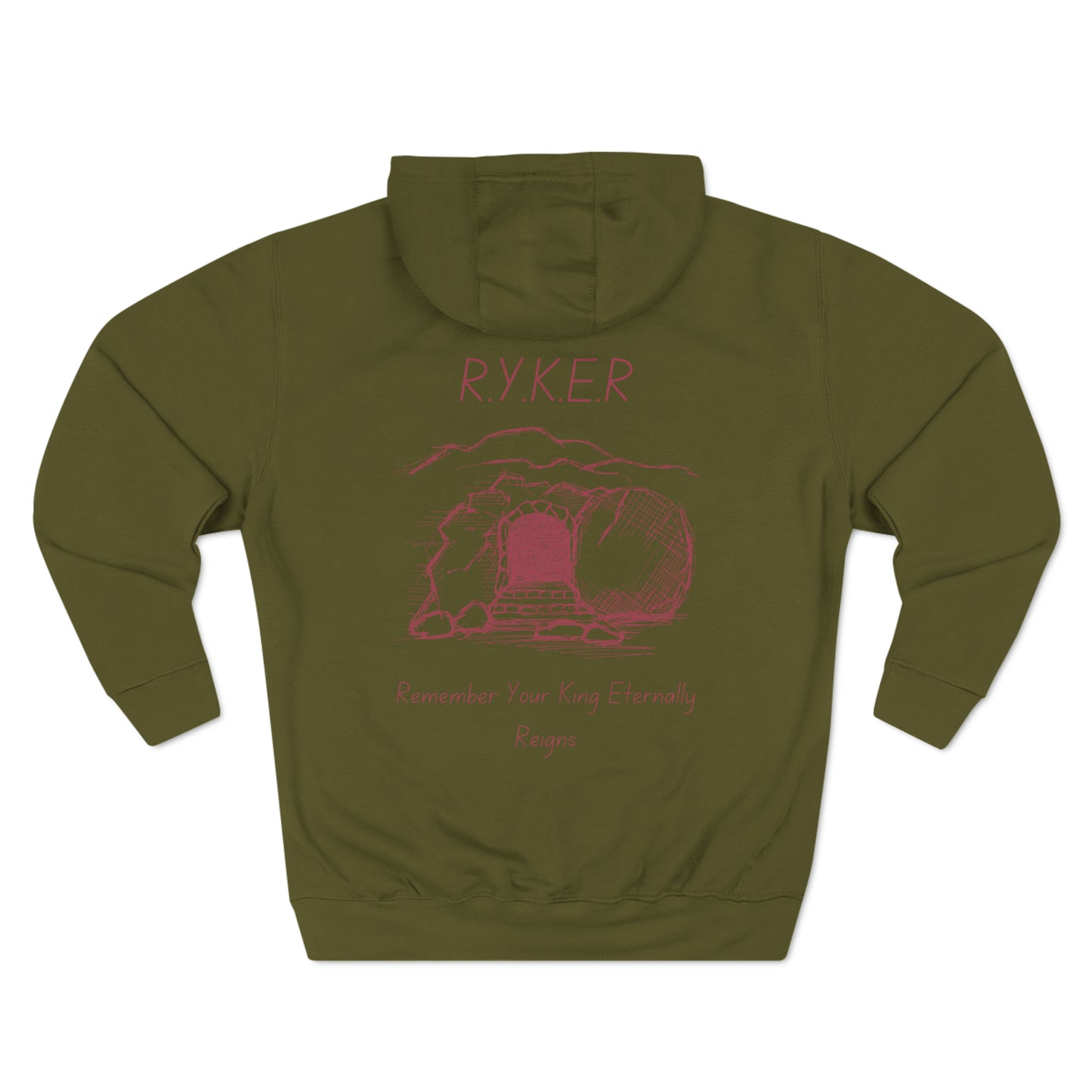 RYKER Christian Marron Letters Hoodie