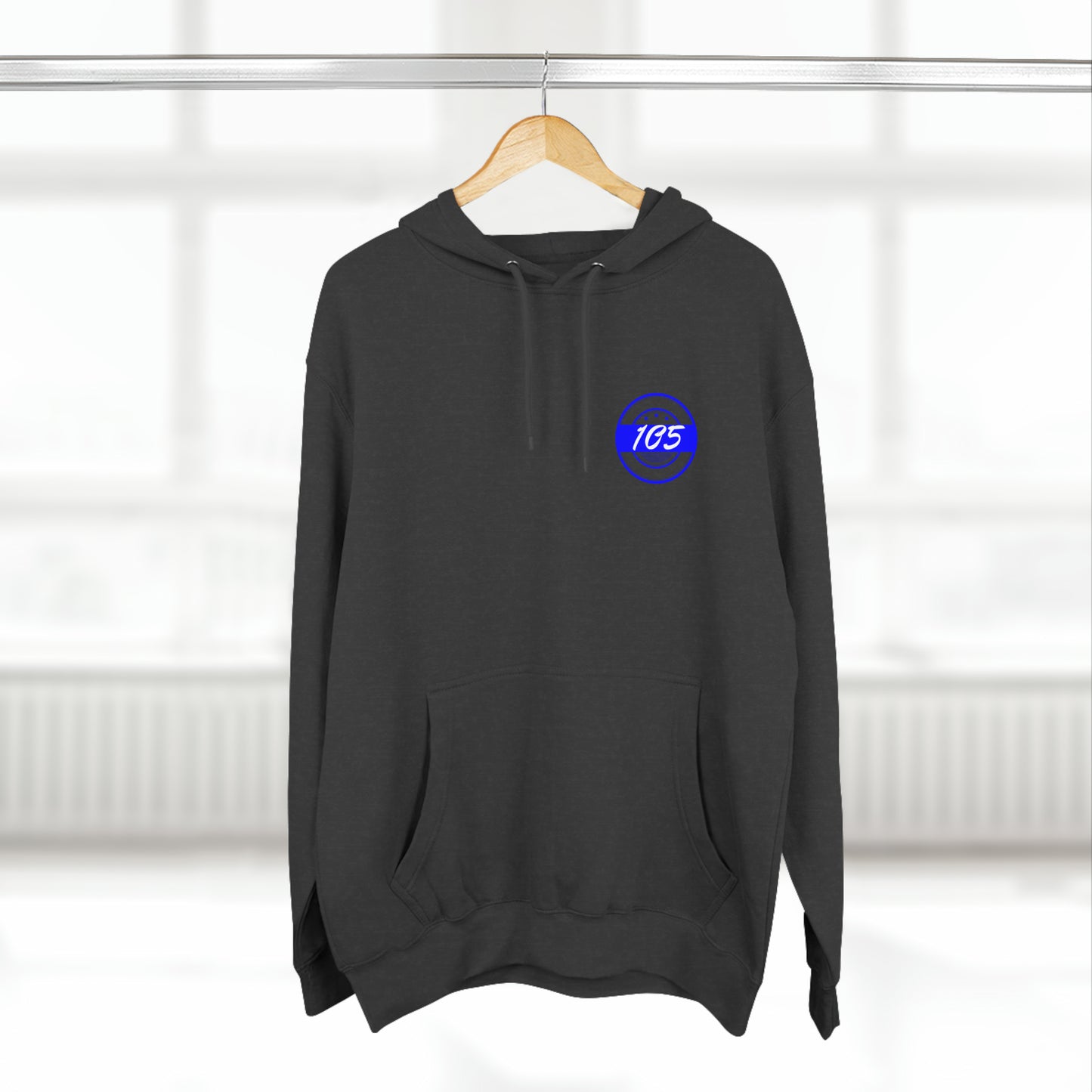 Adult 105 Christian Blue and White Letters Hoodie