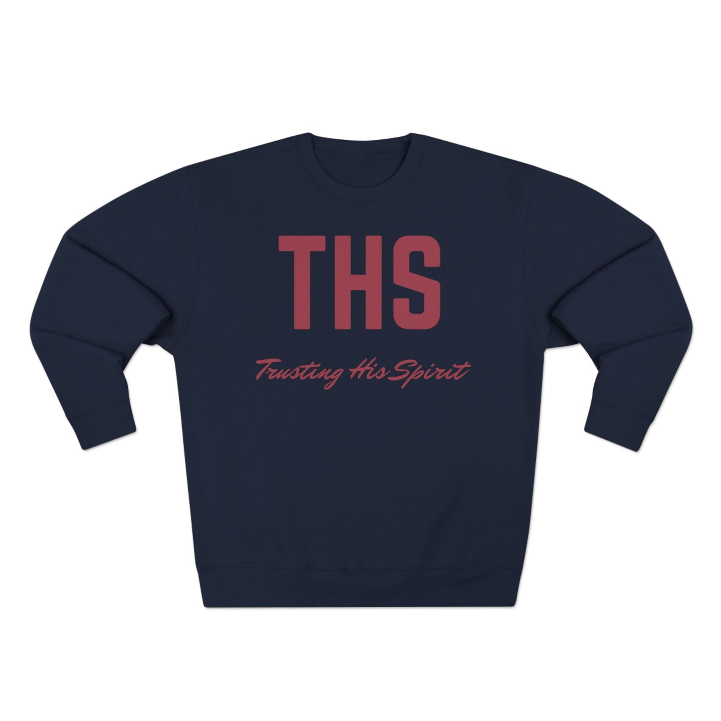 Adult THS Christian Marron Letters Crewneck