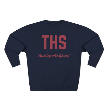 Adult THS Christian Marron Letters Crewneck