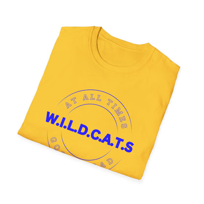 Wildcats Christian Blue Letters & Picture