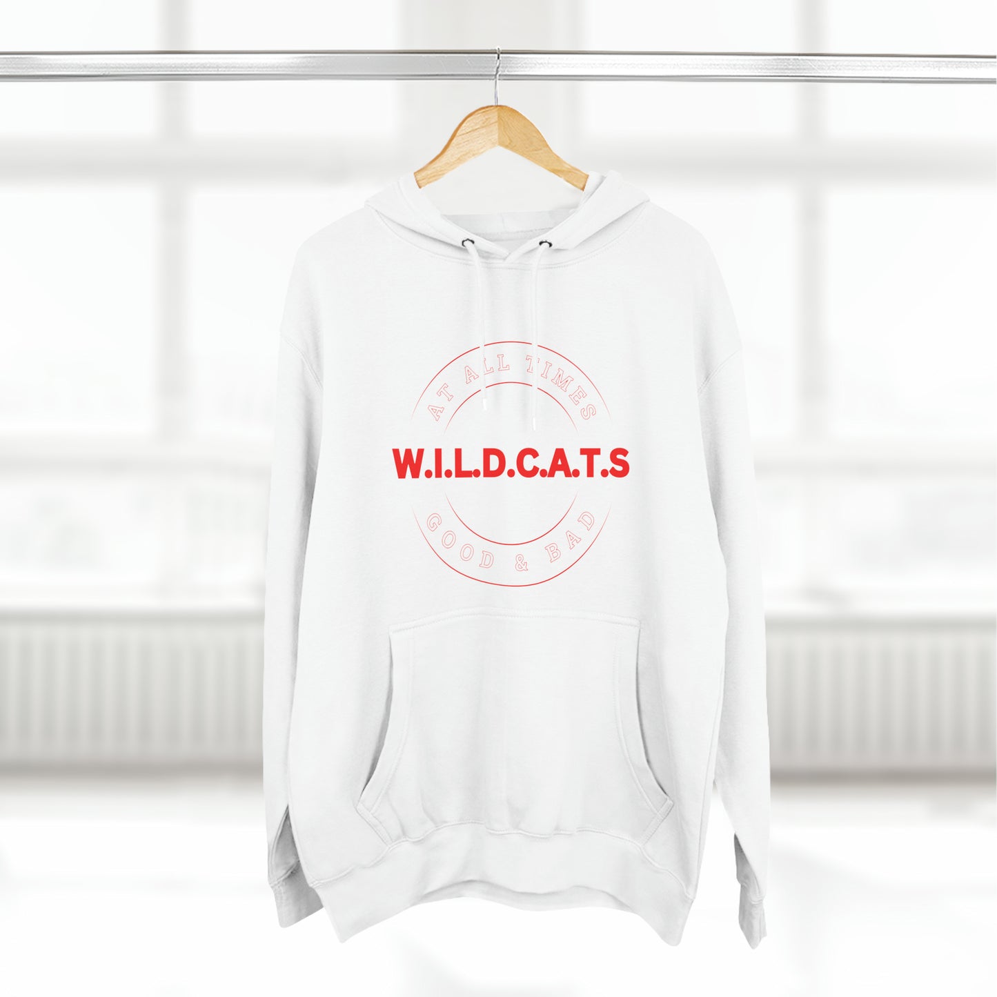 Wildcats Christian Red Letters & Picture Hoodie