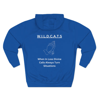 Wildcats Christian White Letters & Picture Hoodie