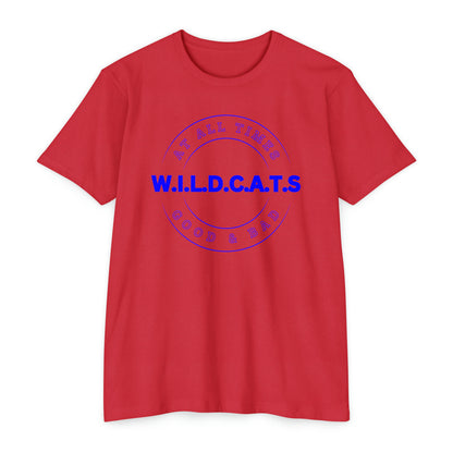 Wildcats Christian Blue Letters & Picture